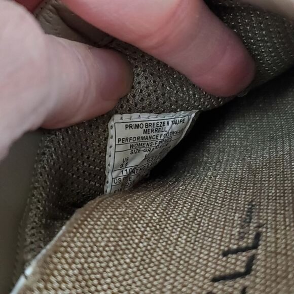 Merrell women's Primo Breeze II in taupe mesh upper - Picture 9 of 10